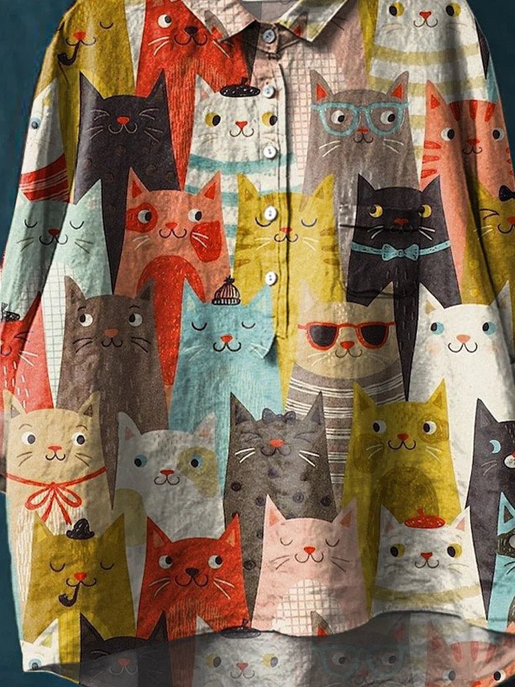 SHEENA™ - Cat Art Shirt - Beaumonts Closet Toronto