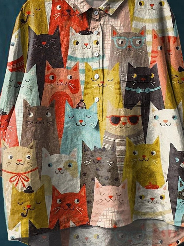 SHEENA™ - Cat Art Shirt - Beaumonts Closet Toronto
