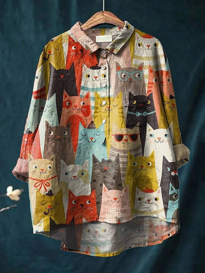 SHEENA™ - Cat Art Shirt - Beaumonts Closet Toronto