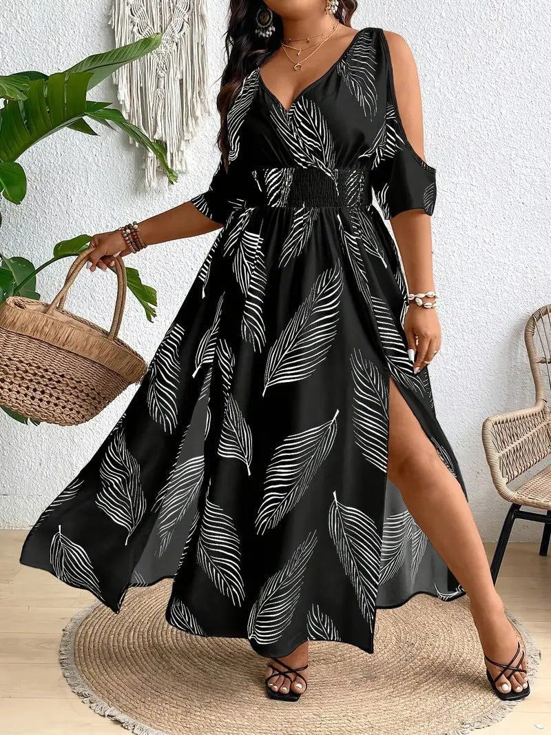 SIZAINE™ – Comfy Plus Size Casual Flowy Summer Dress - Beaumonts Closet Toronto