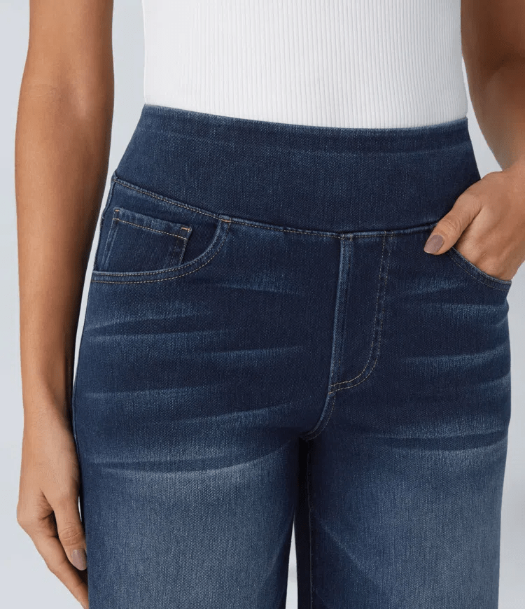 SOLÈNE™ - Relaxed Fit Wide - Leg Jeans - Beaumonts Closet Toronto