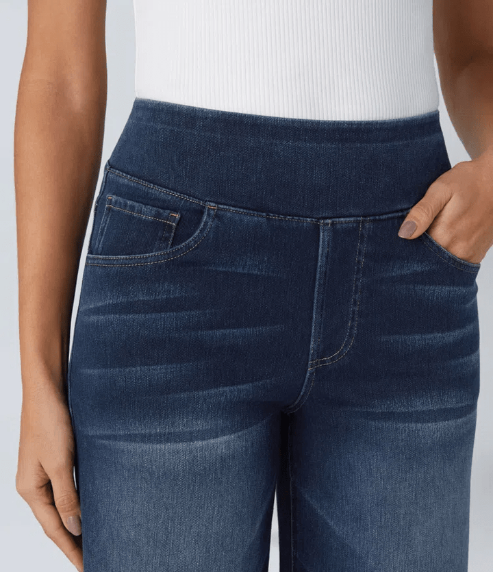 SOLÈNE™ - Relaxed Fit Wide - Leg Jeans - Beaumonts Closet Toronto