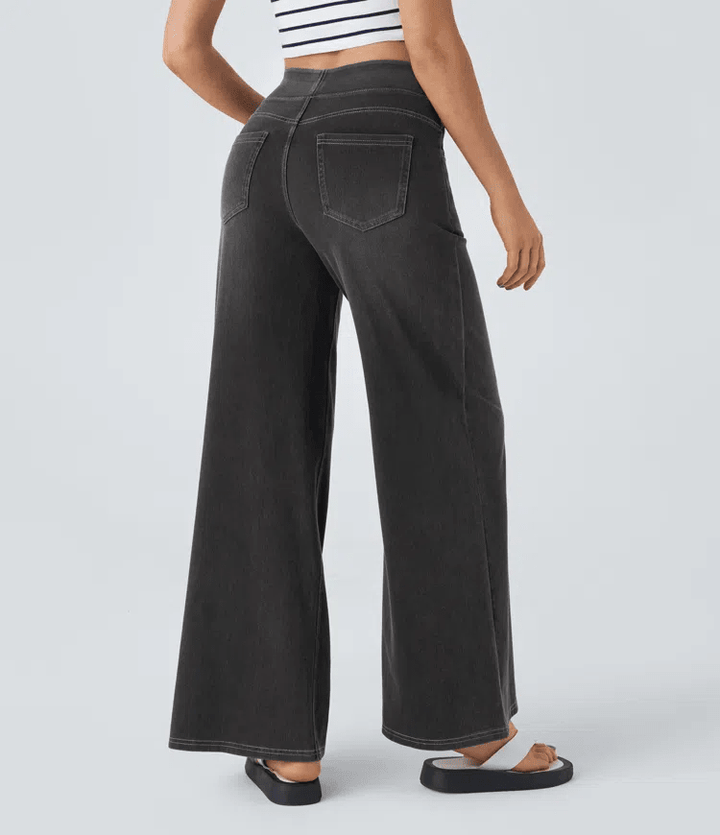 SOLÈNE™ - Relaxed Fit Wide - Leg Jeans - Beaumonts Closet Toronto