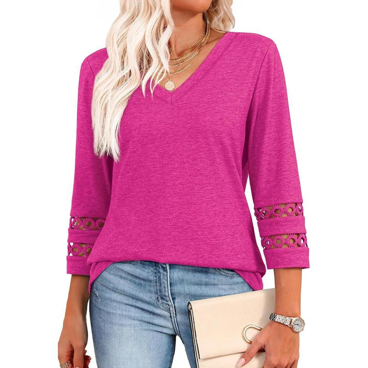 STYLI™ – Chic Casual V - Neck Summer Top - Beaumonts Closet Toronto