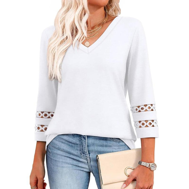 STYLI™ – Chic Casual V - Neck Summer Top - Beaumonts Closet Toronto