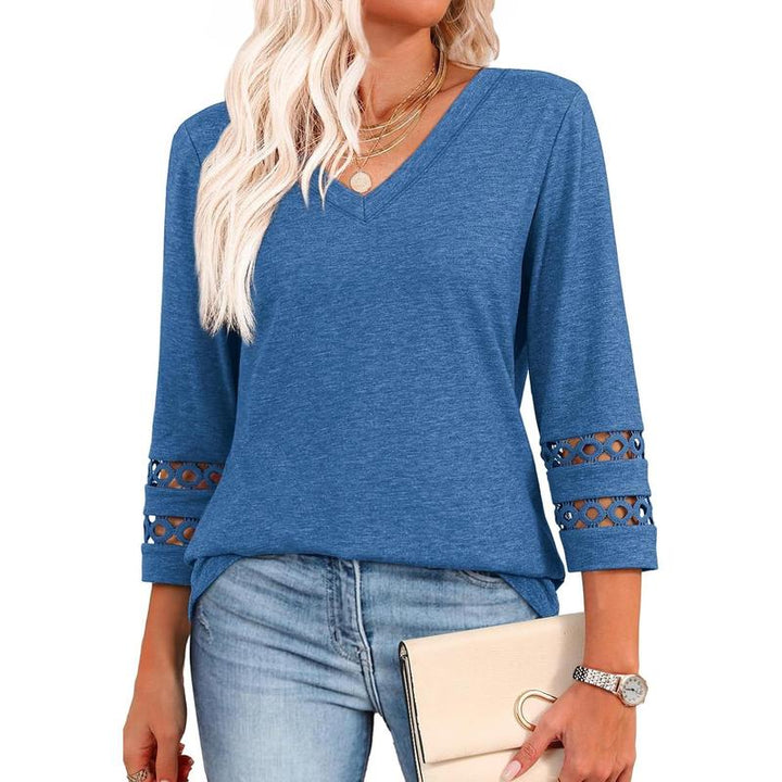 STYLI™ – Chic Casual V - Neck Summer Top - Beaumonts Closet Toronto