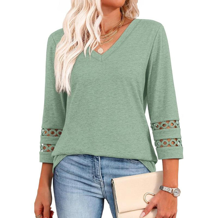 STYLI™ – Chic Casual V - Neck Summer Top - Beaumonts Closet Toronto