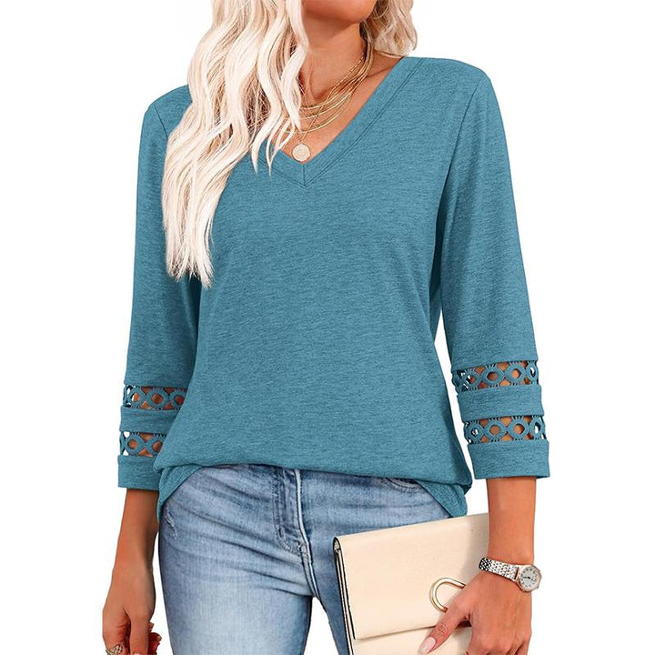 STYLI™ – Chic Casual V - Neck Summer Top - Beaumonts Closet Toronto