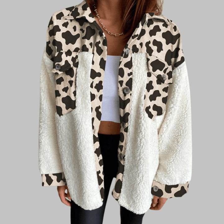 SUNNIE™ - Cozy Long Sleeve Button Down Checkered Jacket - Beaumonts Closet Toronto