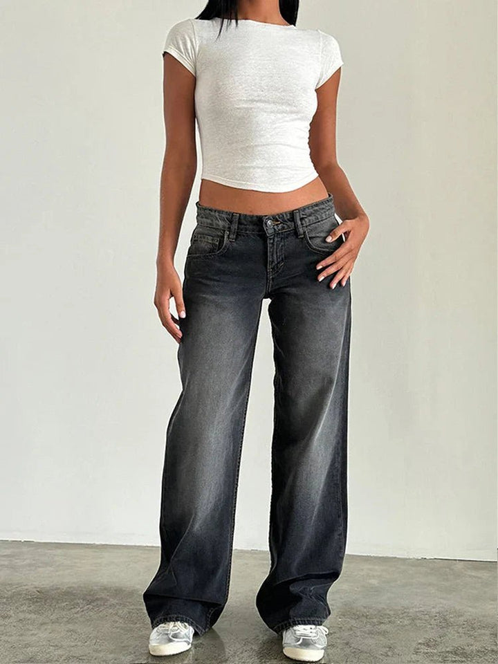 SYLVAINE™ – Vintage Casual Baggy Jeans - Beaumonts Closet Toronto