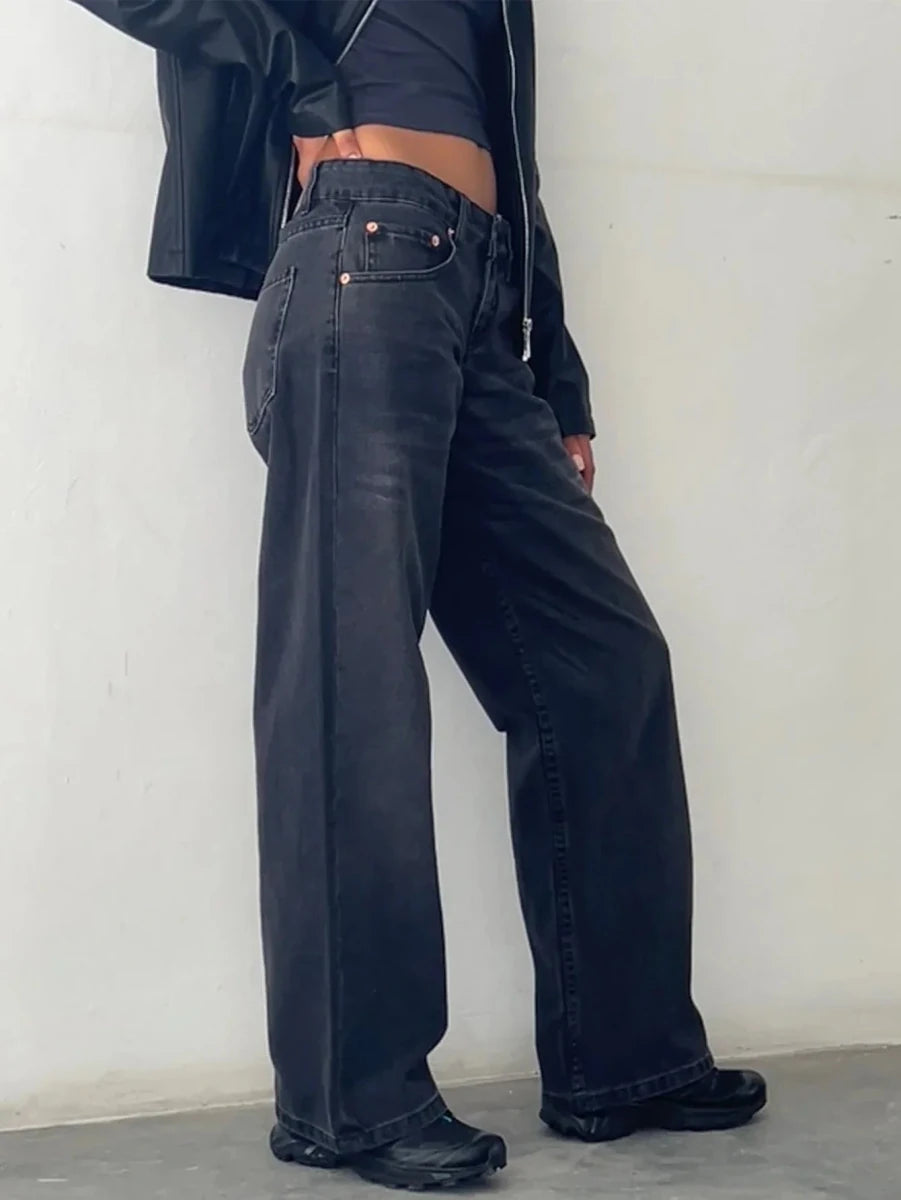 SYLVAINE™ – Vintage Casual Baggy Jeans - Beaumonts Closet Toronto