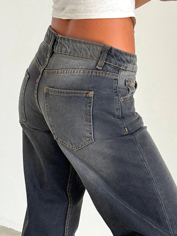 SYLVAINE™ – Vintage Casual Baggy Jeans - Beaumonts Closet Toronto