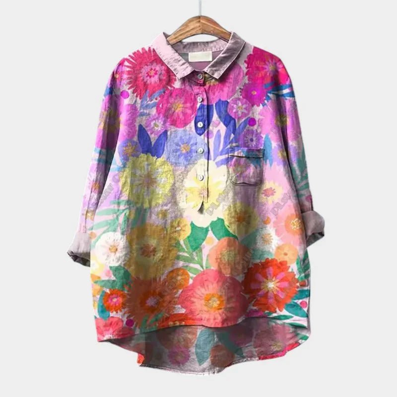 TALLIE™ – Relaxed Printed Blouse - Beaumonts Closet Toronto