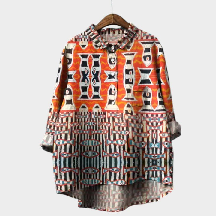 TALLIE™ – Relaxed Printed Blouse - Beaumonts Closet Toronto