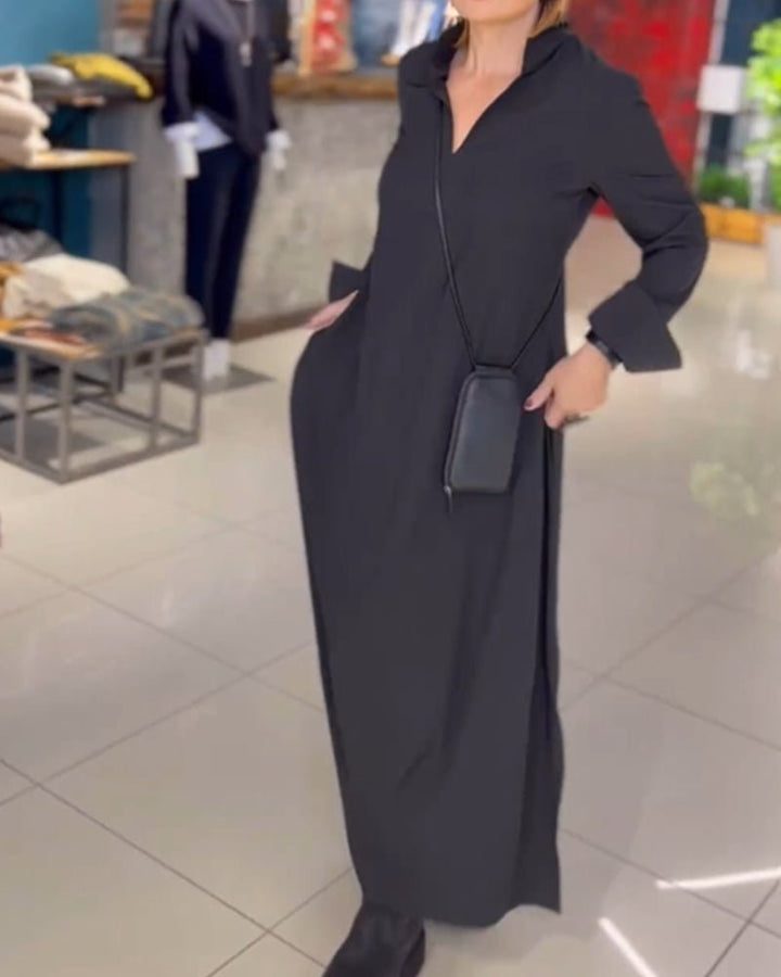 TARA™ - Elegant Flowing Maxi Dress - Beaumonts Closet Toronto