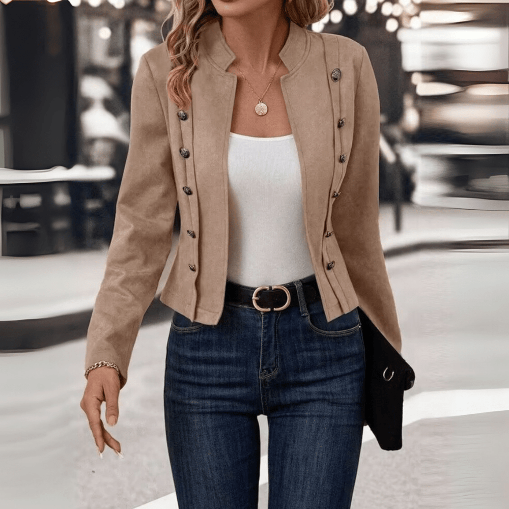 TASMIN™ - Vintage Slim Fit Long Sleeve Jacket - Beaumonts Closet Toronto