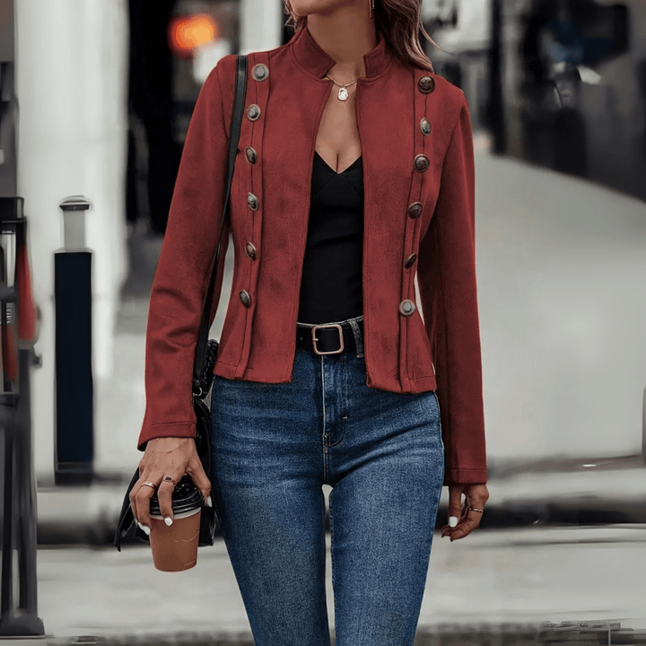 TASMIN™ - Vintage Slim Fit Long Sleeve Jacket - Beaumonts Closet Toronto
