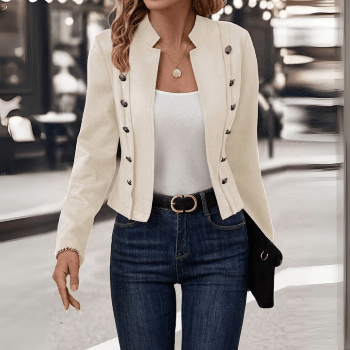 TASMIN™ - Vintage Slim Fit Long Sleeve Jacket - Beaumonts Closet Toronto
