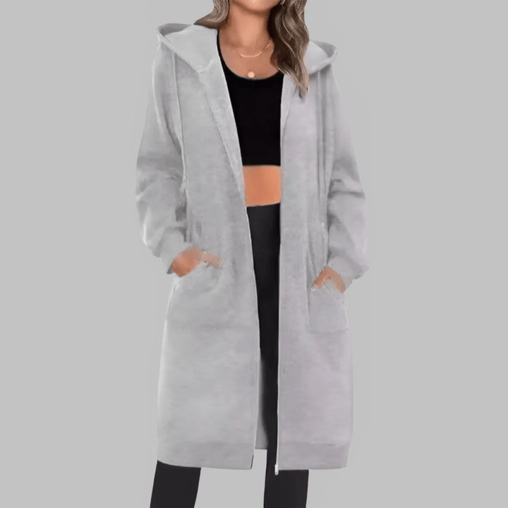 TIOMARA™ - Casual Zip Up Oversized Long Jacket - Beaumonts Closet Toronto