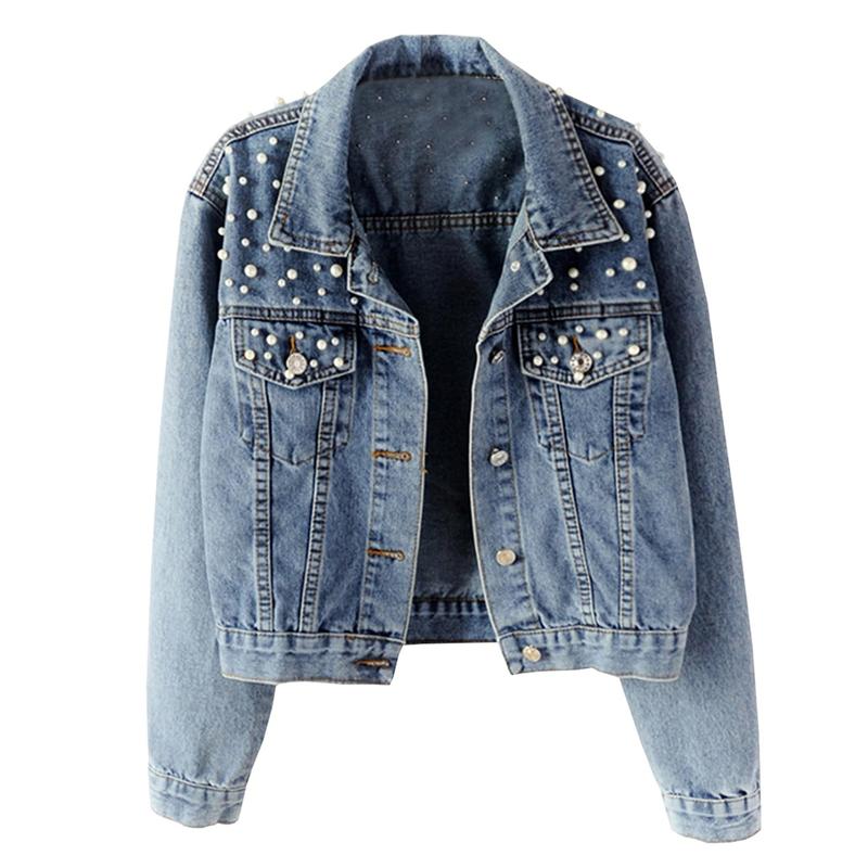 VALERIE™ - Vintage Loose Embroidered Pearls Cropped Jacket - Beaumonts Closet Toronto
