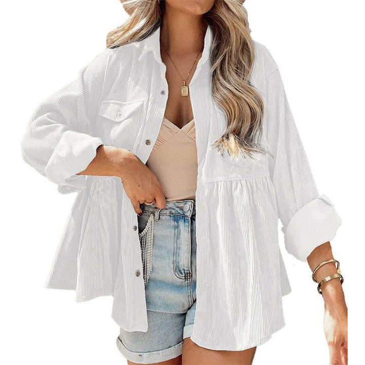 VARO™ - Vintage Long Sleeve Button Down Oversized Jacket - Beaumonts Closet Toronto