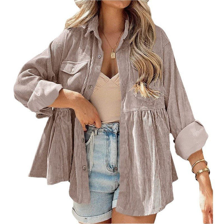 VARO™ - Vintage Long Sleeve Button Down Oversized Jacket - Beaumonts Closet Toronto
