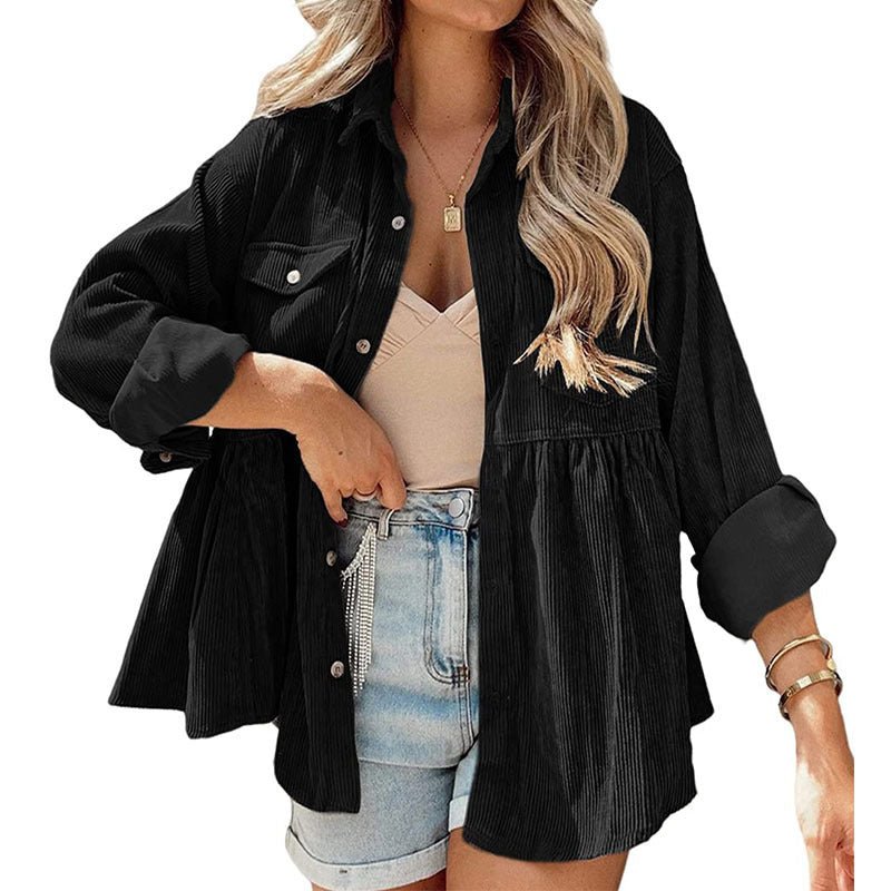 VARO™ - Vintage Long Sleeve Button Down Oversized Jacket - Beaumonts Closet Toronto