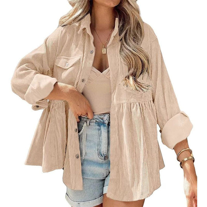 VARO™ - Vintage Long Sleeve Button Down Oversized Jacket - Beaumonts Closet Toronto