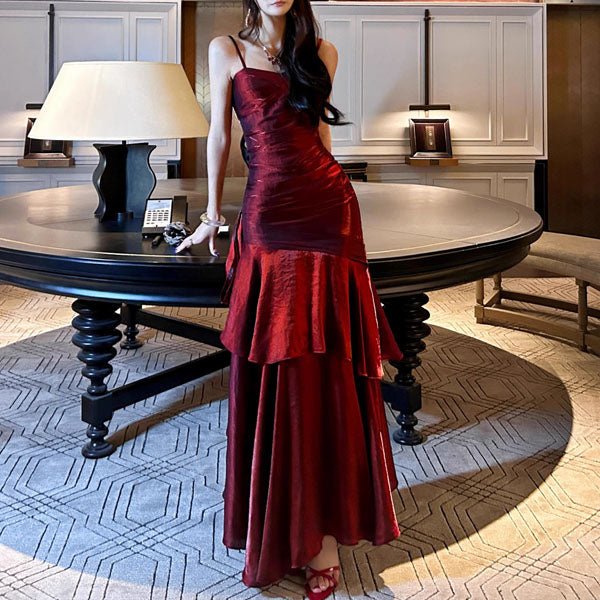 VIANNE™ - Glamorous Ruffled Maxi Dress - Beaumonts Closet Toronto