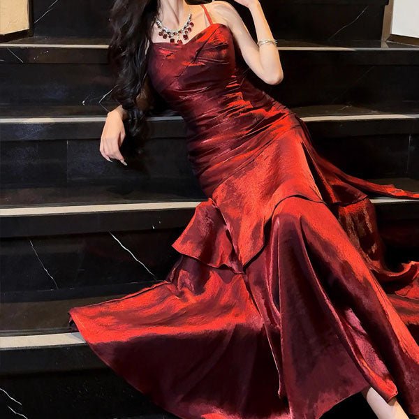 VIANNE™ - Glamorous Ruffled Maxi Dress - Beaumonts Closet Toronto