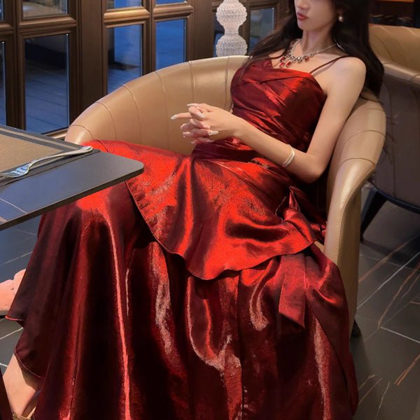 VIANNE™ - Glamorous Ruffled Maxi Dress - Beaumonts Closet Toronto