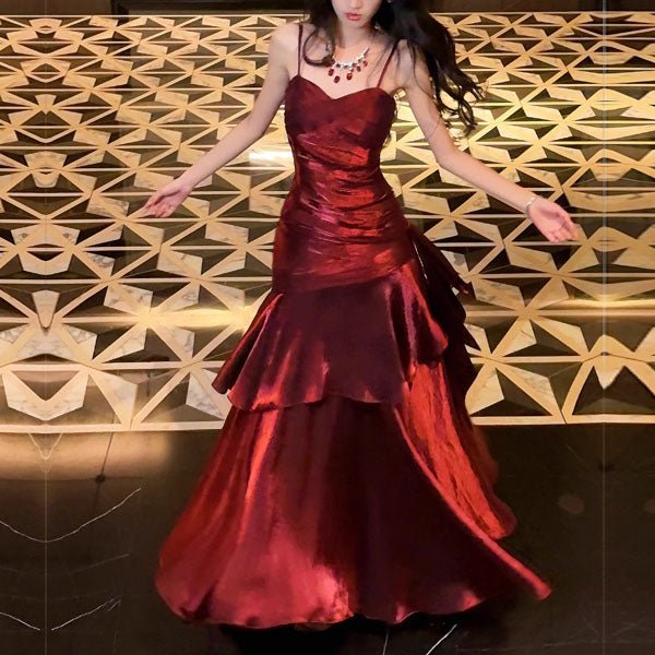 VIANNE™ - Glamorous Ruffled Maxi Dress - Beaumonts Closet Toronto