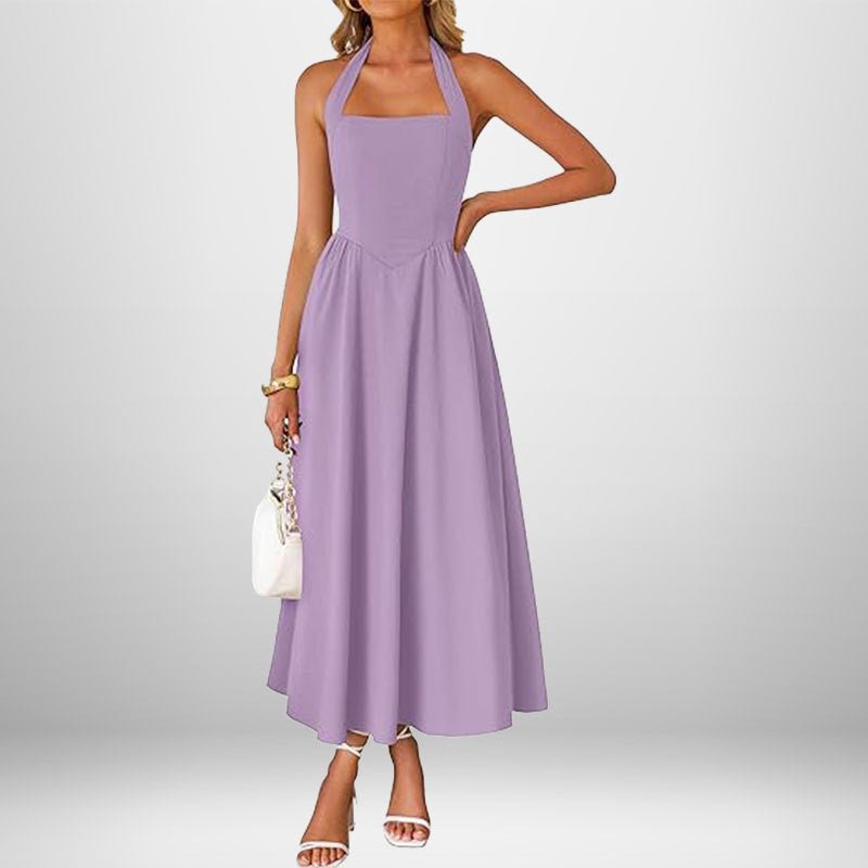 WINSLOW™ - Trendy Halter Neck Sleeveless dress - Beaumonts Closet Toronto