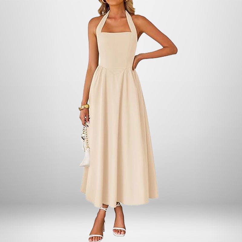 WINSLOW™ - Trendy Halter Neck Sleeveless dress - Beaumonts Closet Toronto