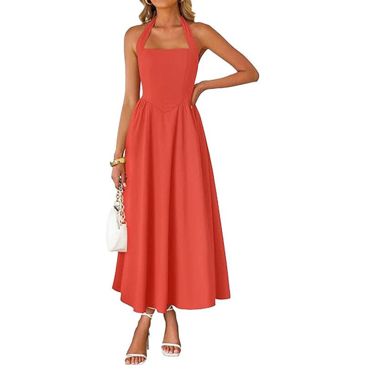 WINSLOW™ - Trendy Halter Neck Sleeveless dress - Beaumonts Closet Toronto