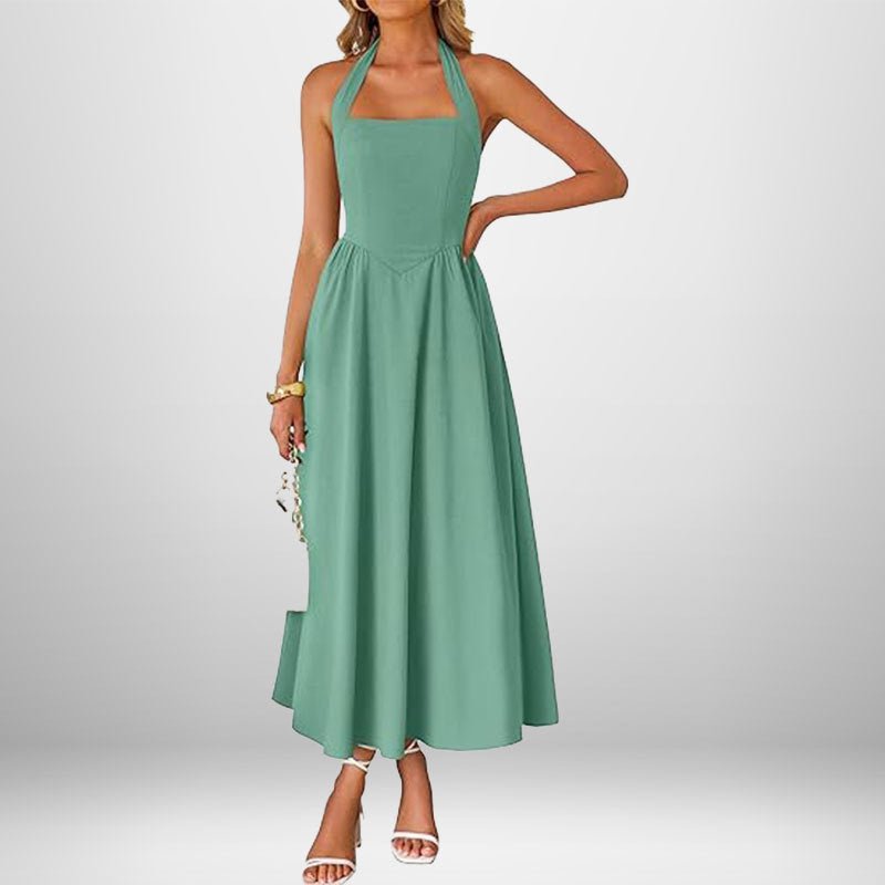 WINSLOW™ - Trendy Halter Neck Sleeveless dress - Beaumonts Closet Toronto
