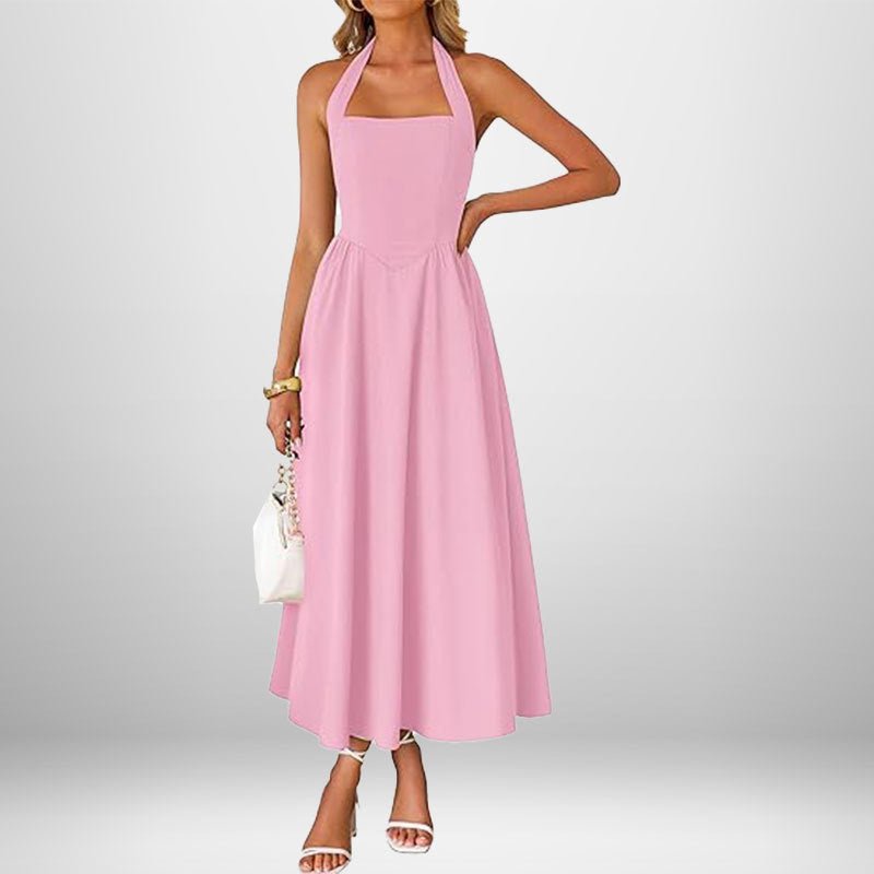 WINSLOW™ - Trendy Halter Neck Sleeveless dress - Beaumonts Closet Toronto