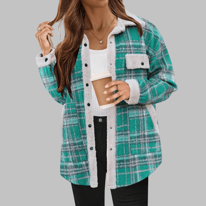 ZENY™ - Classic Long Sleeve Button Down Jacket - Beaumonts Closet Toronto