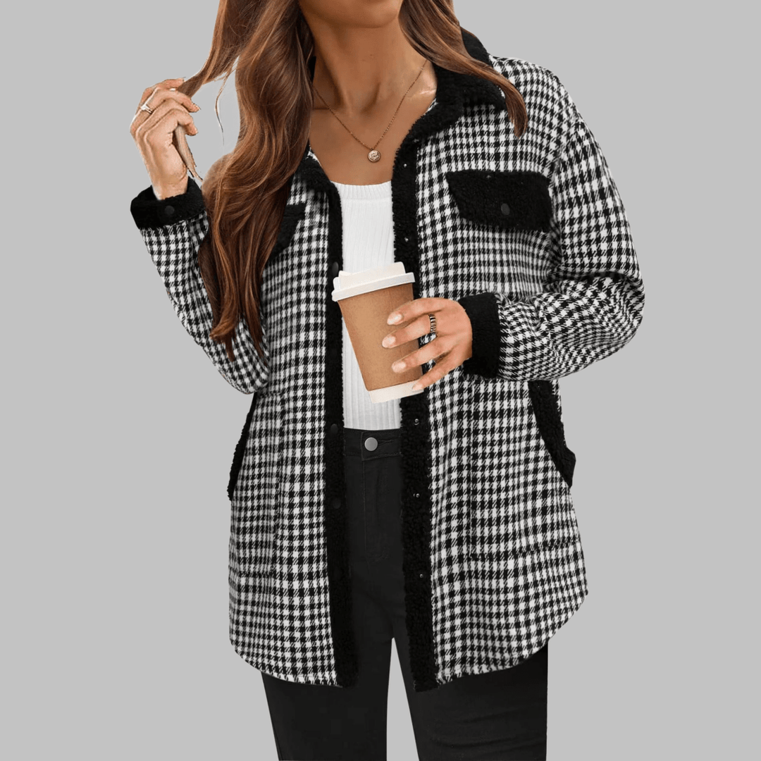 ZENY™ - Classic Long Sleeve Button Down Jacket - Beaumonts Closet Toronto