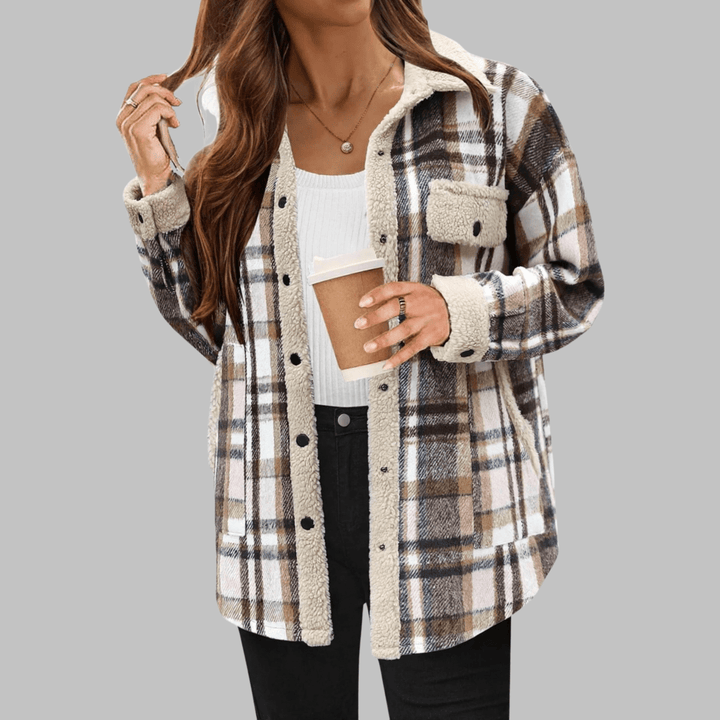 ZENY™ - Classic Long Sleeve Button Down Jacket - Beaumonts Closet Toronto
