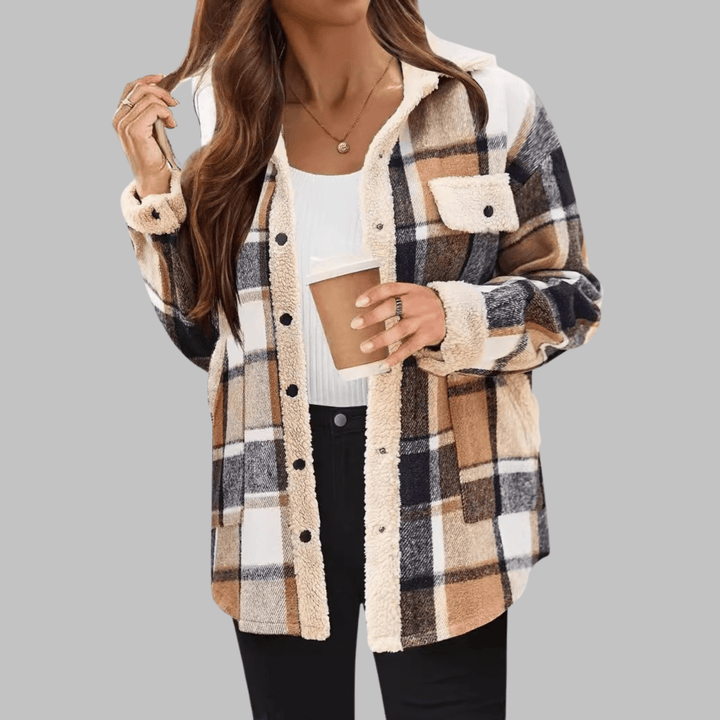 ZENY™ - Classic Long Sleeve Button Down Jacket - Beaumonts Closet Toronto