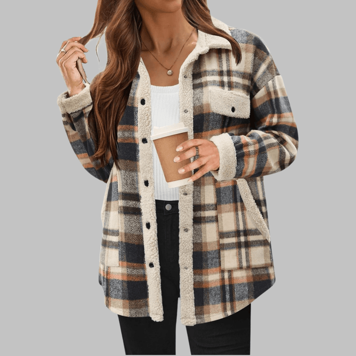 ZENY™ - Classic Long Sleeve Button Down Jacket - Beaumonts Closet Toronto
