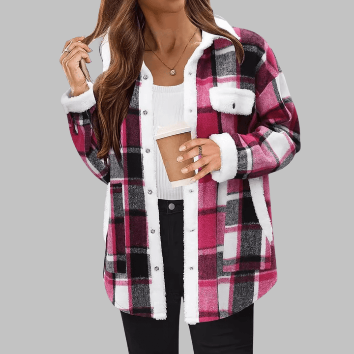 ZENY™ - Classic Long Sleeve Button Down Jacket - Beaumonts Closet Toronto