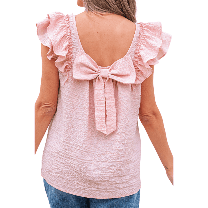 ZHAVIA™ - Classy Frill Summer Soft Sleeve Top - Beaumonts Closet Toronto
